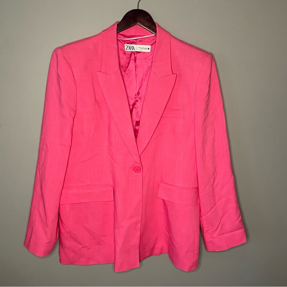 Set Zara Blazer and Mini Skirt Hot Pink XXL